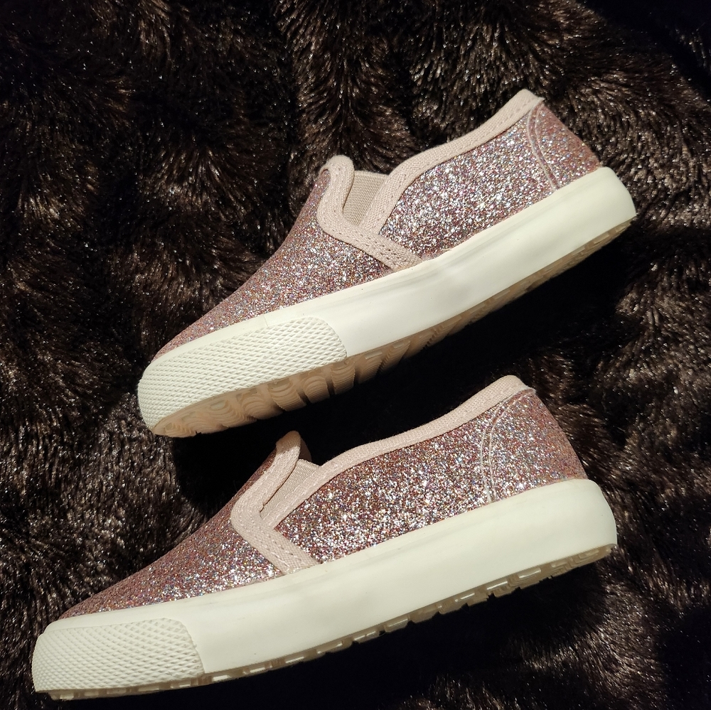 Cat & jack Pink Sparkle shoes baby girl size 7